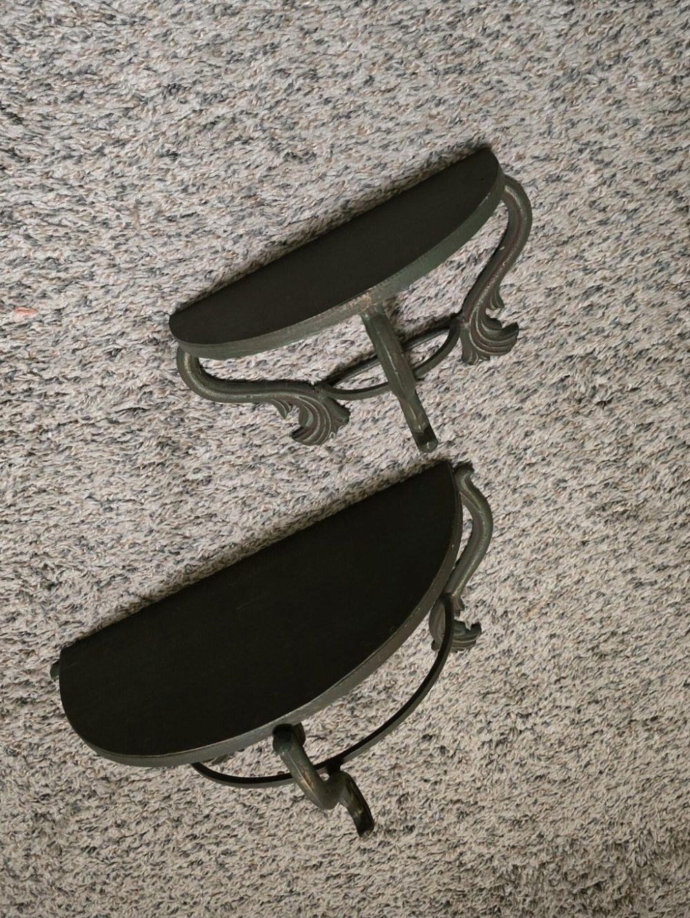 Pair Of Metal Wall Shelves
